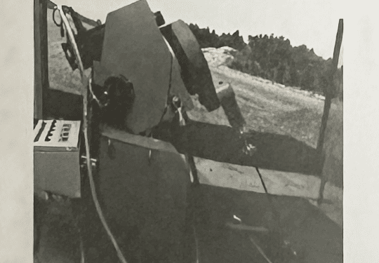 1995年10月「テストフィールド開設」小高にテストフィールドを開設しロボットテストやプロ試打を行う。